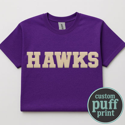 Gildan 5000 Puff Print Custom T Shirt, Personalized Tee, Custom Design Shirt, Raised Print Tee, Unisex T Shirt