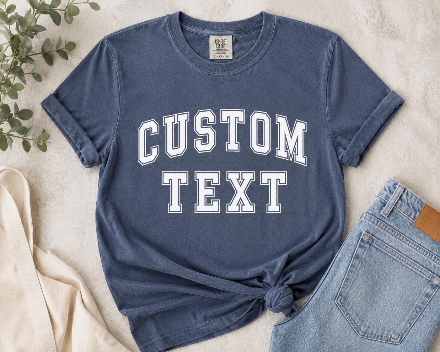 Custom Text Shirt, Comfort Colors 1717 Custom Shirt, Custom Logo Shirt, Personalized Logo Shirt, Custom Shirts, Custom Business Shirt