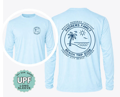 UPF 50+ Matching Beach Trip Family Vacation Shirts: Kids & Adult Sizes