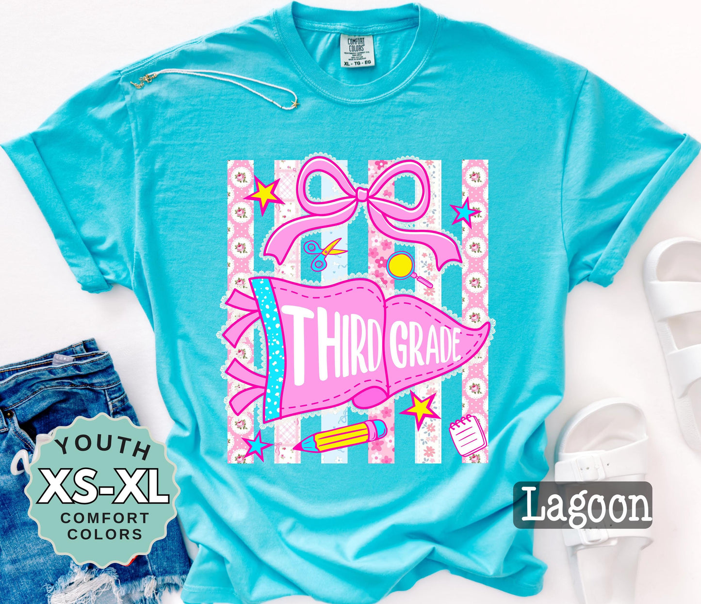 third grade shirt for girl cute back to school tee 3rd grade shirt for daughter first day of school shirt girls school outfit youth tee