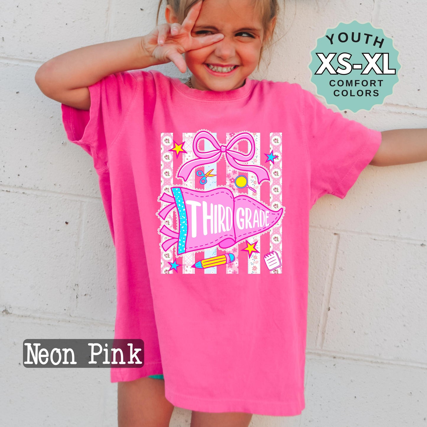 third grade shirt for girl cute back to school tee 3rd grade shirt for daughter first day of school shirt girls school outfit youth tee