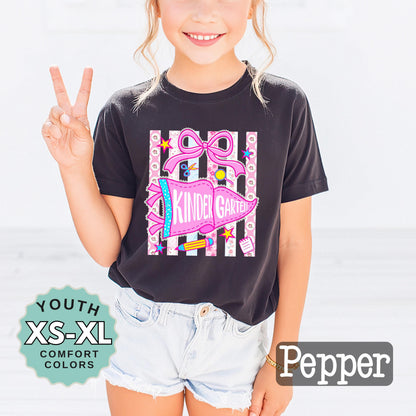 kindergarten shirt for girl cute back to school tee kindergarten shirt for daughter first day of school shirt girls school outfit youth tee
