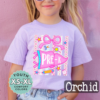 pre-k shirt for girl cute back to school tee pre-k shirt for daughter first day of school shirt girls school outfit youth tee