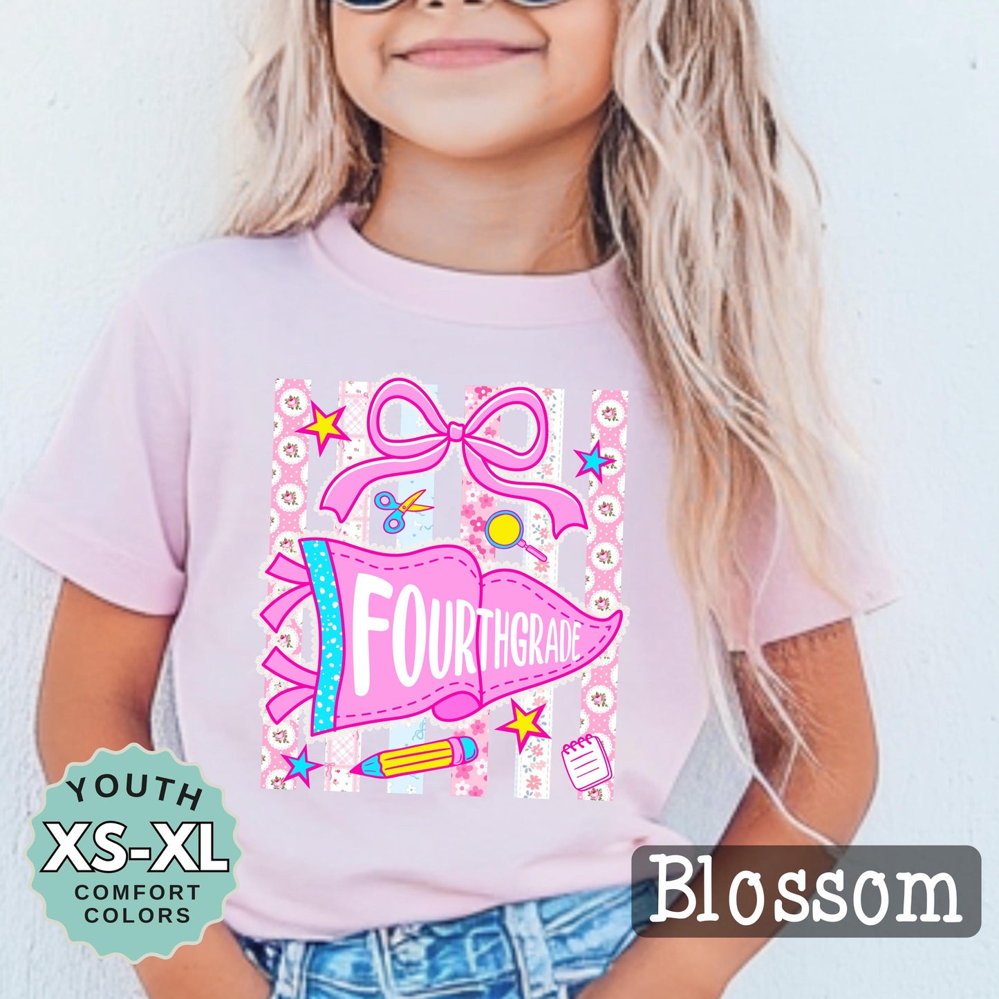 fourth grade shirt for girl cute back to school tee 4th grade shirt for daughter first day of school shirt girls school outfit youth tee