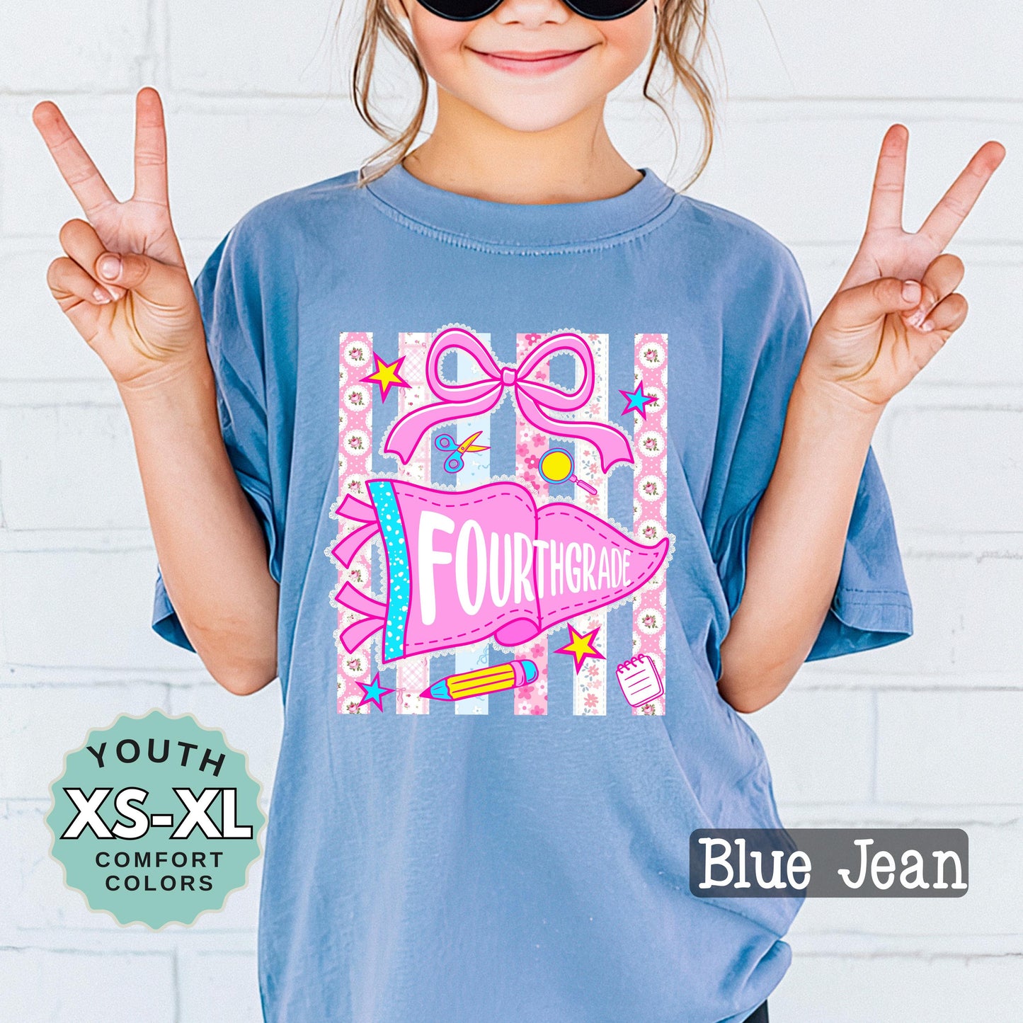 fourth grade shirt for girl cute back to school tee 4th grade shirt for daughter first day of school shirt girls school outfit youth tee