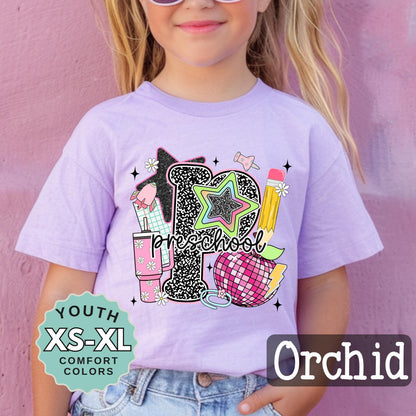Preschool Girl Back to School Shirt: First Day Outfit, Youth Cotton Tee