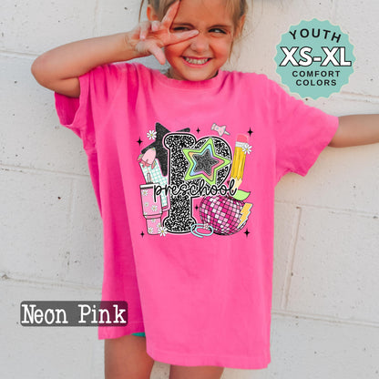 Preschool Girl Back to School Shirt: First Day Outfit, Youth Cotton Tee