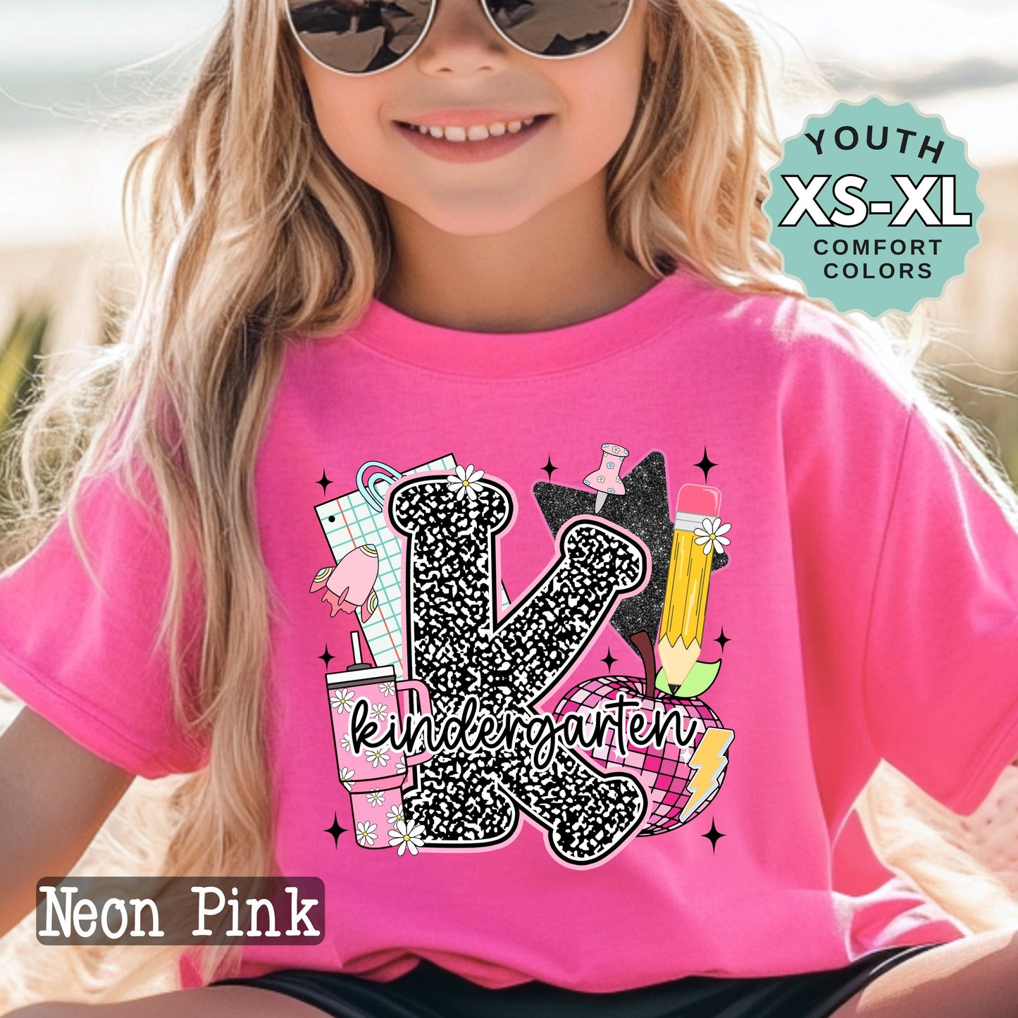 Kindergarten Girl Back to School Shirt: First Day Outfit, Youth Cotton Tee