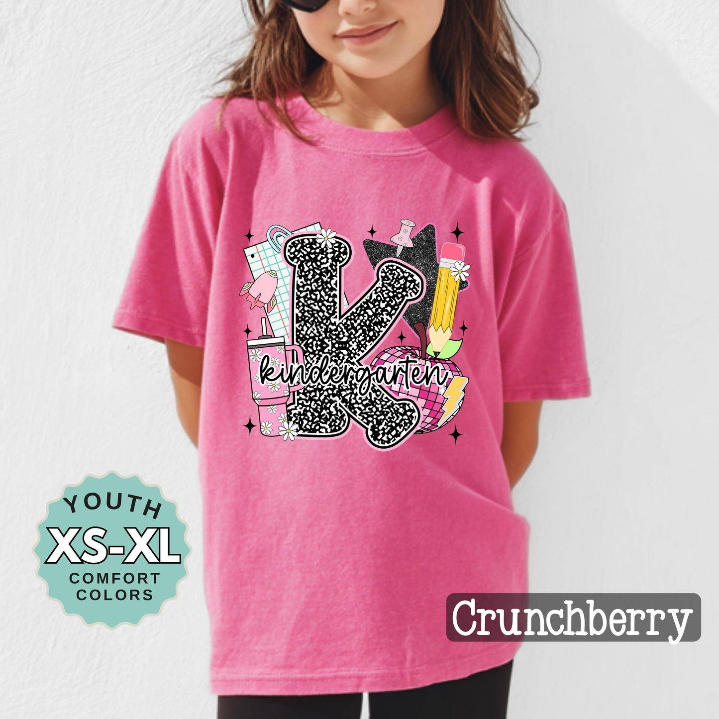 Kindergarten Girl Back to School Shirt: First Day Outfit, Youth Cotton Tee