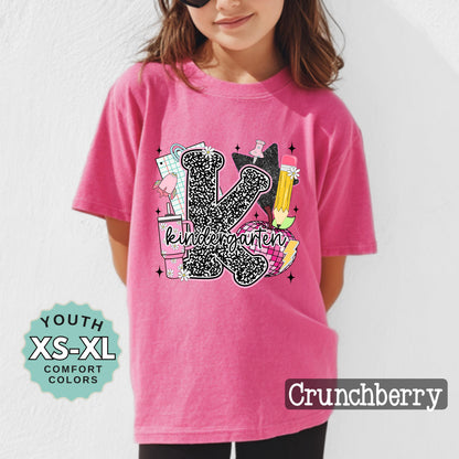 Kindergarten Girl Back to School Shirt: First Day Outfit, Youth Cotton Tee