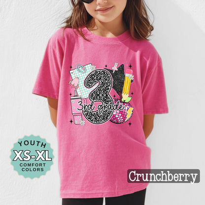 third grade shirt for girl cute back to school tee 3rd grade shirt for daughter first day of school shirt girls school outfit youth tee