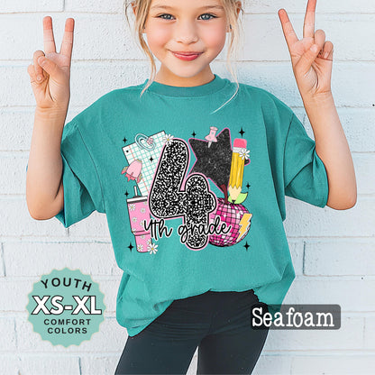 Fourth Grade Girl Back to School Shirt: 100% Cotton Youth Tee