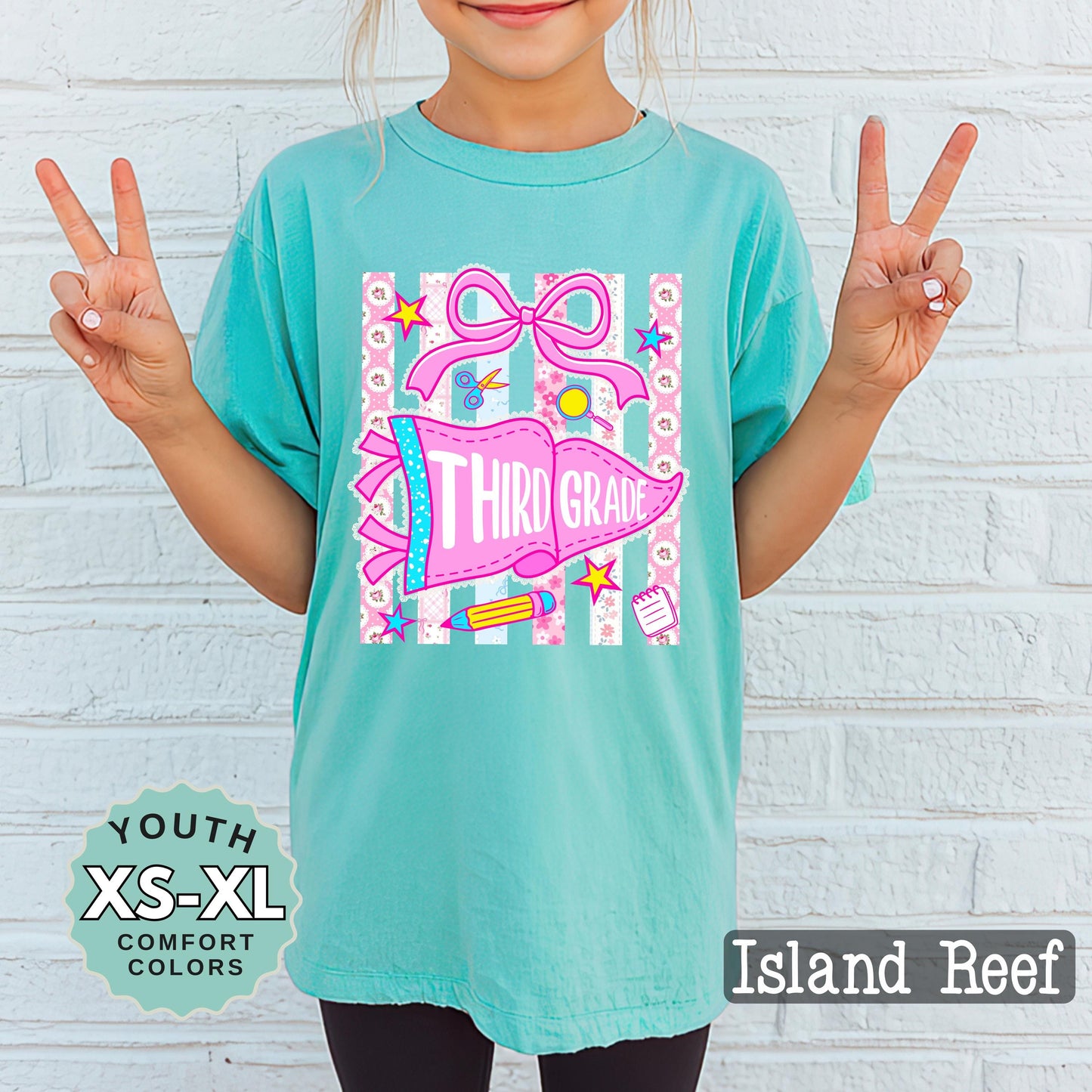 third grade shirt for girl cute back to school tee 3rd grade shirt for daughter first day of school shirt girls school outfit youth tee