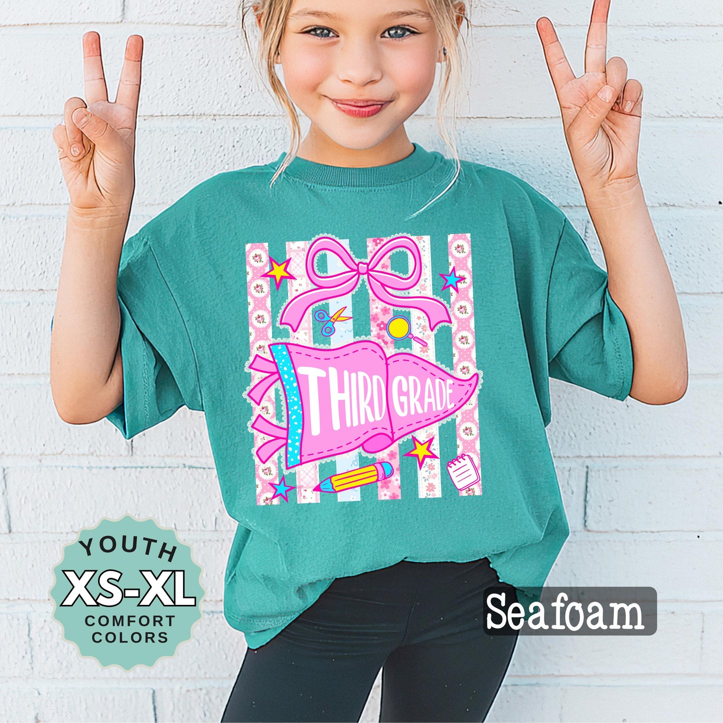 third grade shirt for girl cute back to school tee 3rd grade shirt for daughter first day of school shirt girls school outfit youth tee