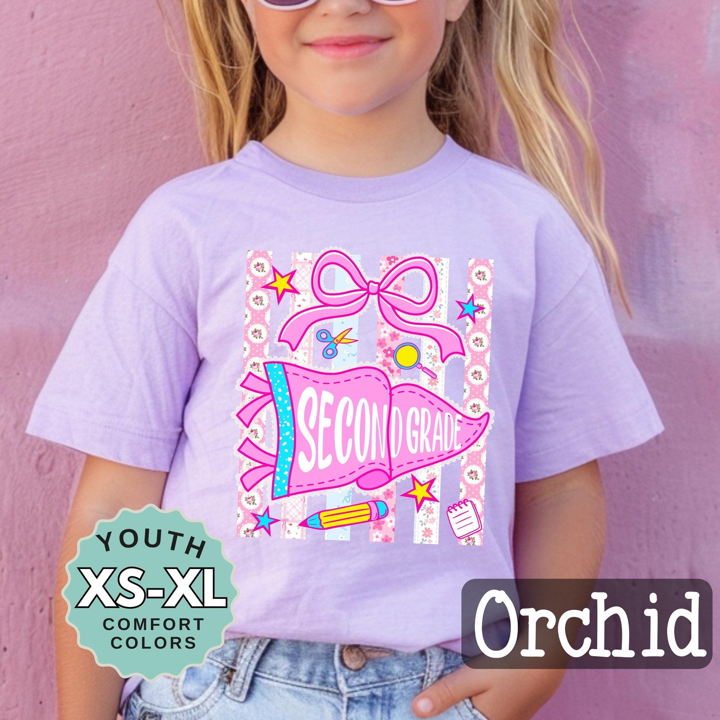 second grade shirt for girl cute back to school tee 2nd grade shirt for daughter first day of school shirt girls school outfit youth tee