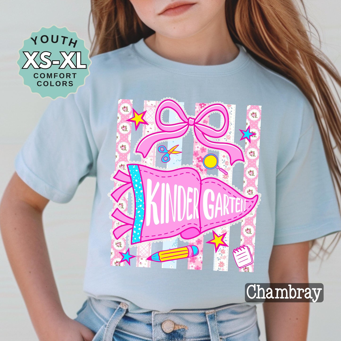 kindergarten shirt for girl cute back to school tee kindergarten shirt for daughter first day of school shirt girls school outfit youth tee
