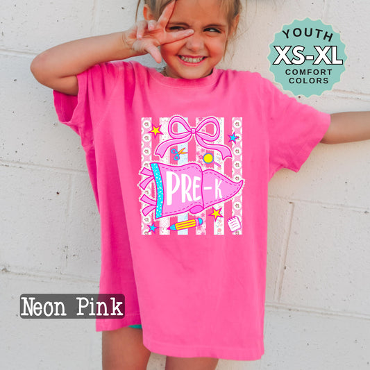 pre-k shirt for girl cute back to school tee pre-k shirt for daughter first day of school shirt girls school outfit youth tee