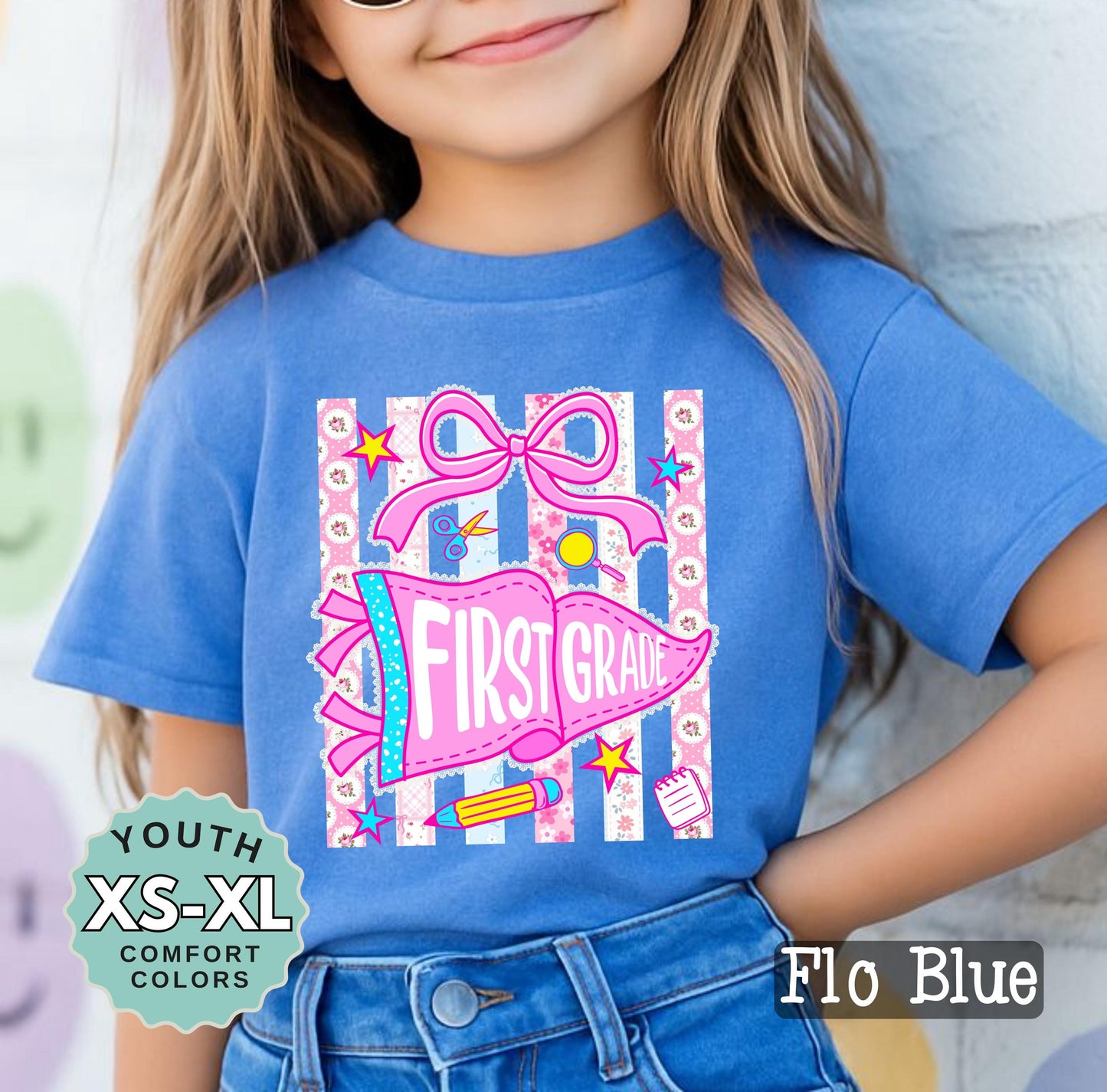 first grade shirt for girl cute back to school tee 1st grade shirt for daughter first day of school shirt girls school outfit youth tee