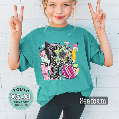 Preschool Girl Back to School Shirt: First Day Outfit, Youth Cotton Tee