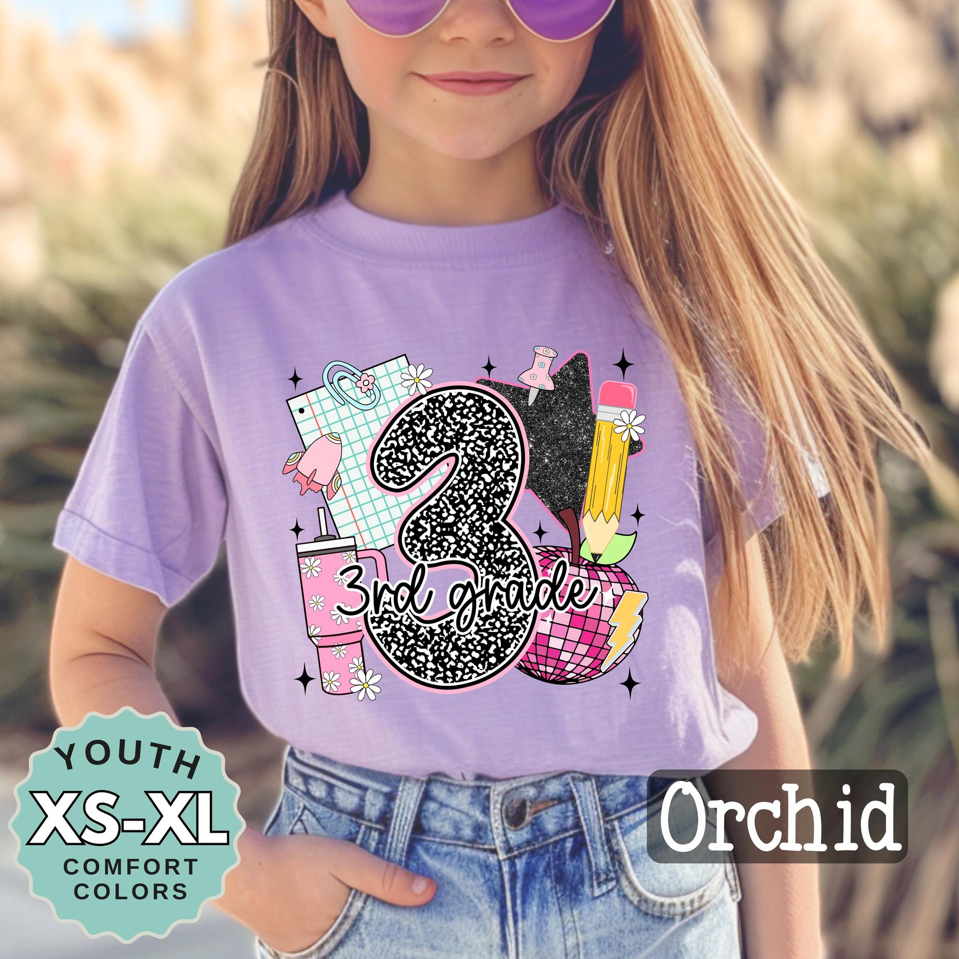 third grade shirt for girl cute back to school tee 3rd grade shirt for daughter first day of school shirt girls school outfit youth tee