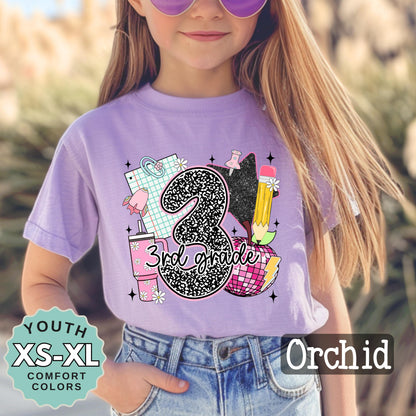 third grade shirt for girl cute back to school tee 3rd grade shirt for daughter first day of school shirt girls school outfit youth tee