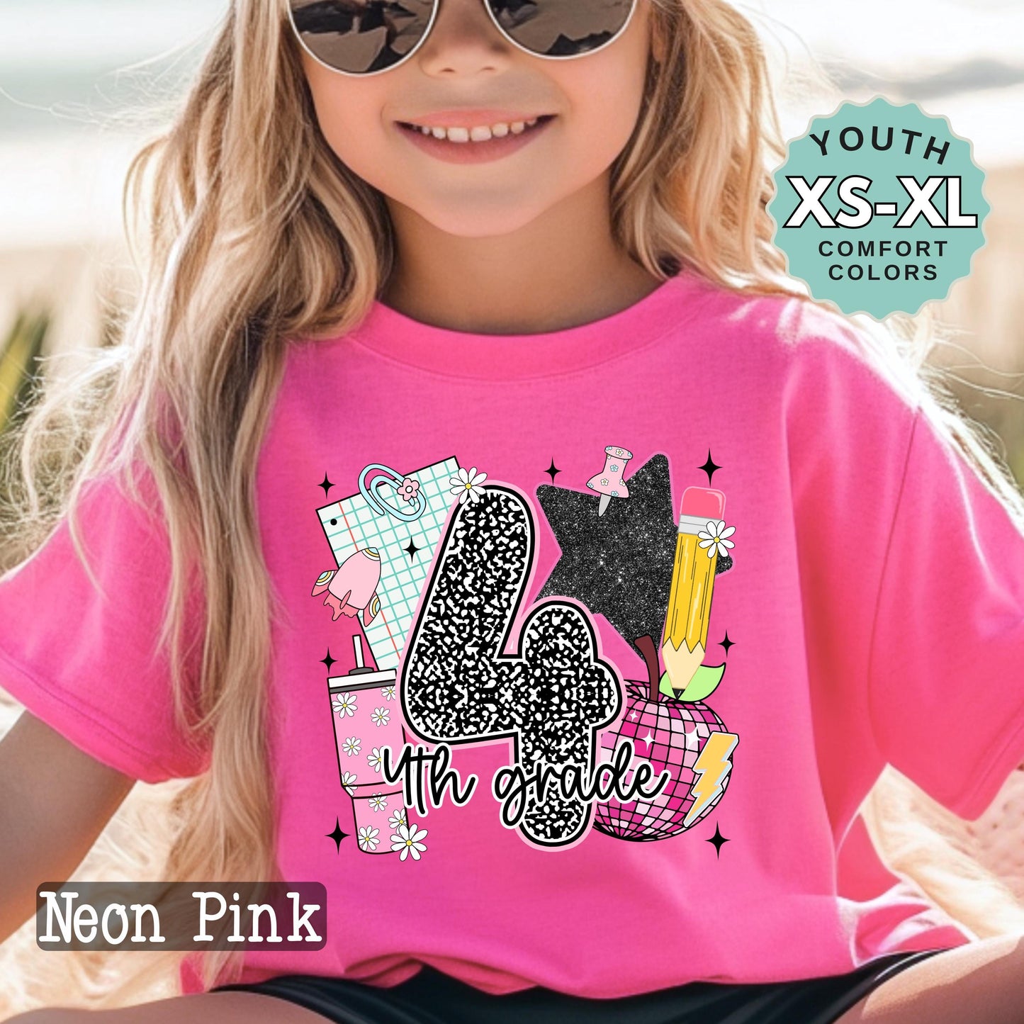 Fourth Grade Girl Back to School Shirt: 100% Cotton Youth Tee
