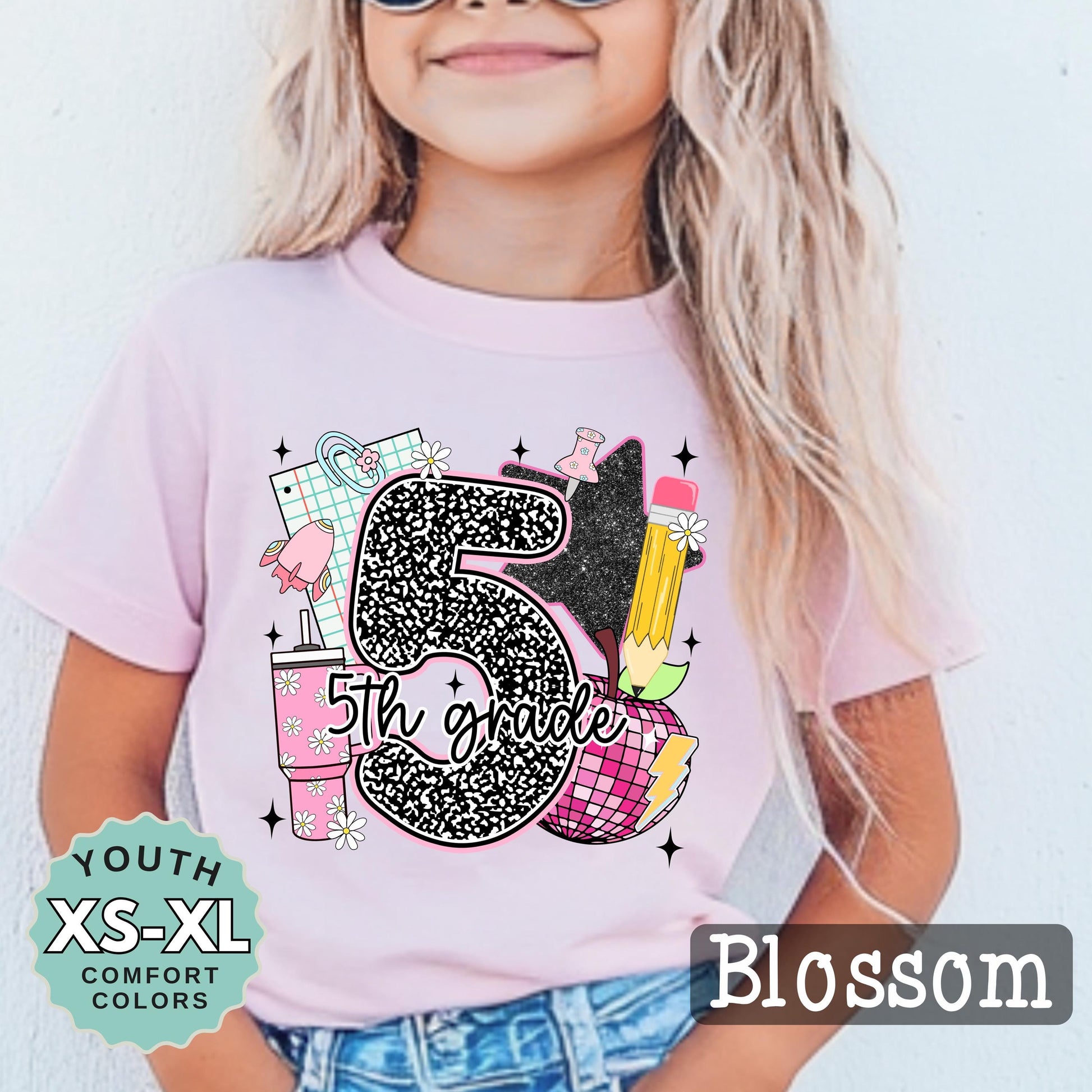 fifth grade shirt for girl cute back to school tee 5th grade shirt for daughter first day of school shirt girls school outfit youth tee