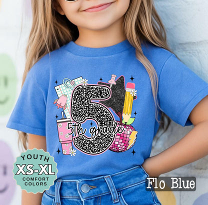 fifth grade shirt for girl cute back to school tee 5th grade shirt for daughter first day of school shirt girls school outfit youth tee