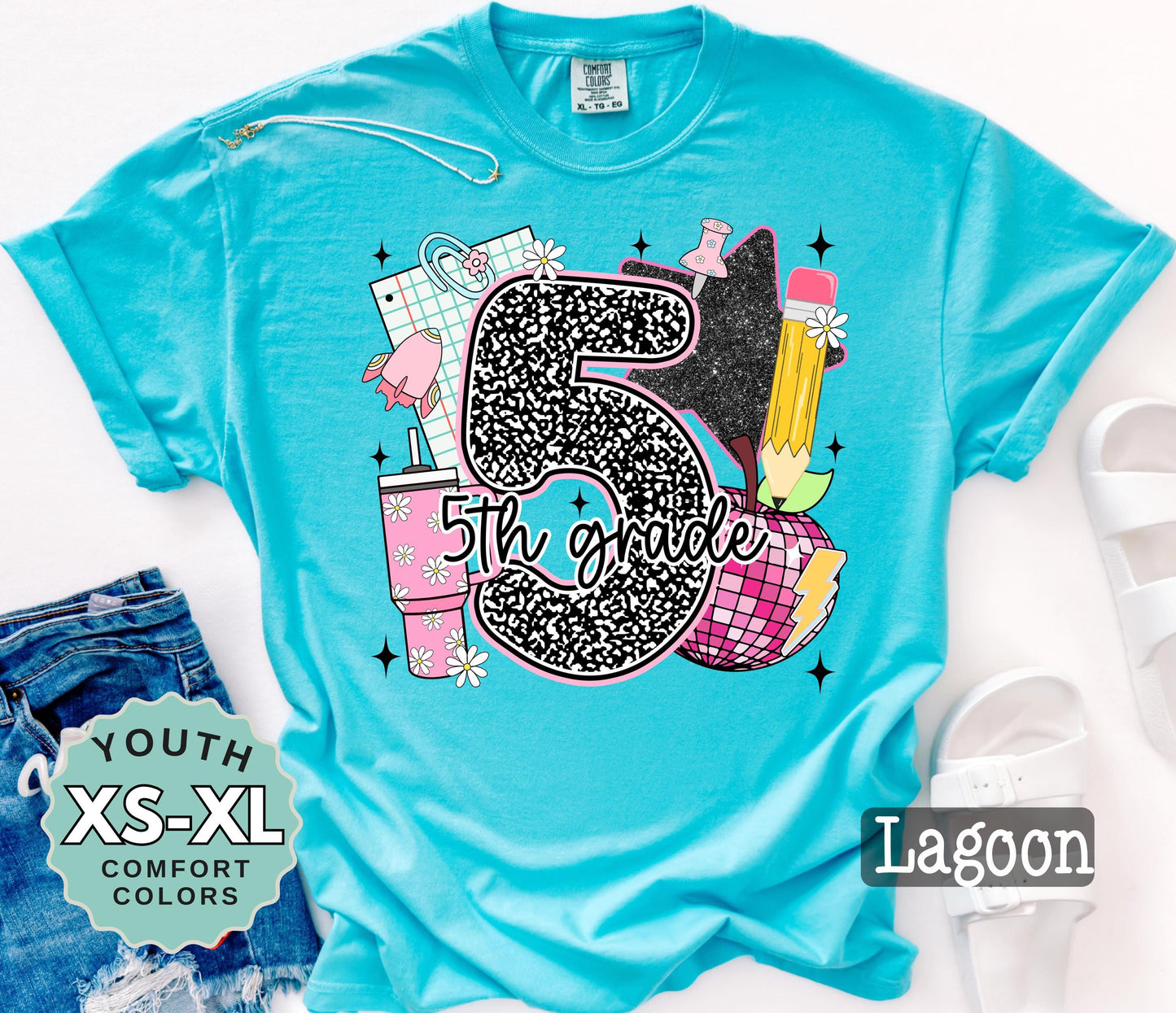 fifth grade shirt for girl cute back to school tee 5th grade shirt for daughter first day of school shirt girls school outfit youth tee