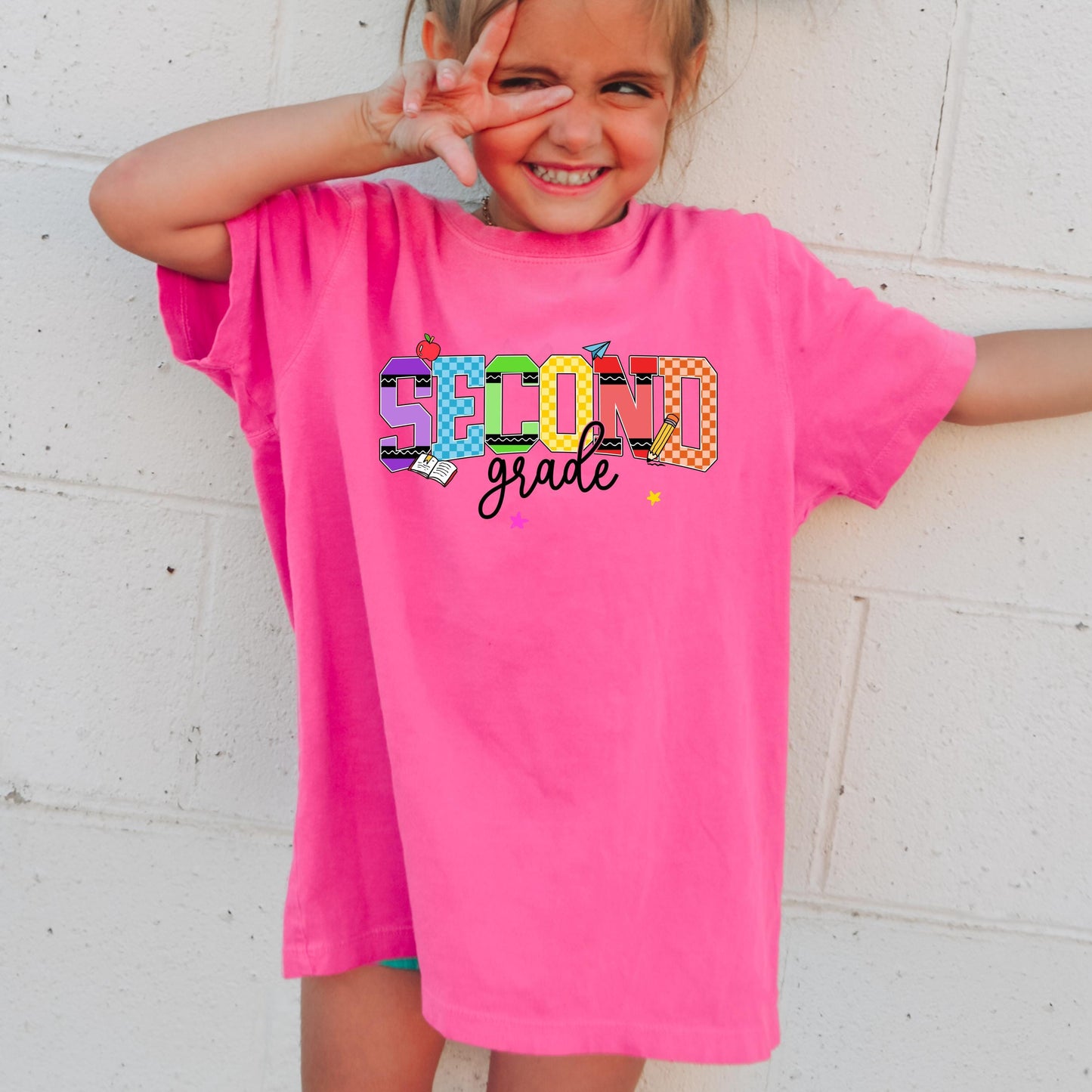 2nd grade shirt for girl cute back to school tee second grade shirt for daughter first day of school shirt girls school outfit youth tee