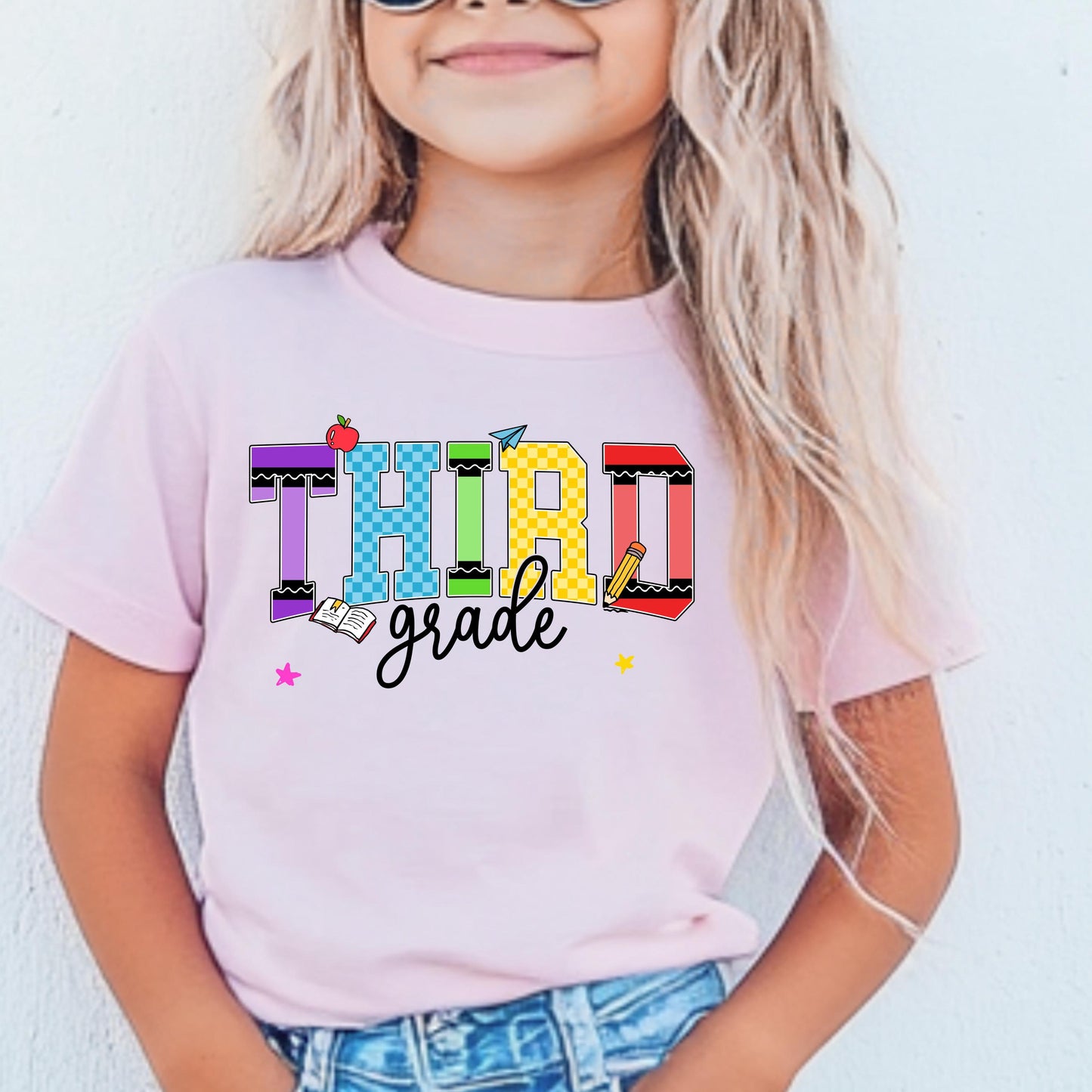 Third Grade Girl's Back to School Shirt – 100% Cotton Youth Tee