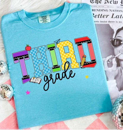 Third Grade Girl's Back to School Shirt – 100% Cotton Youth Tee