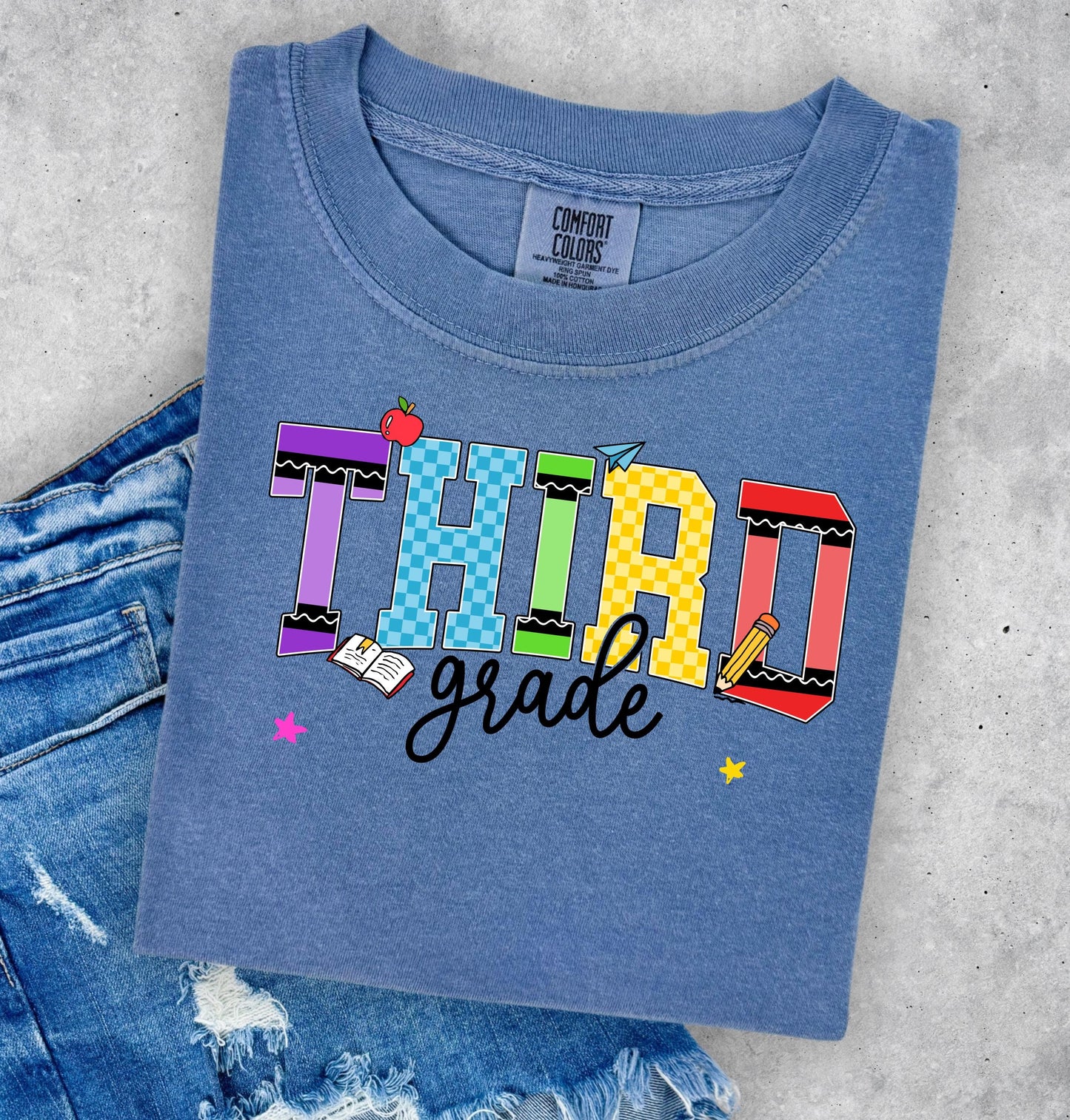 Third Grade Girl's Back to School Shirt – 100% Cotton Youth Tee