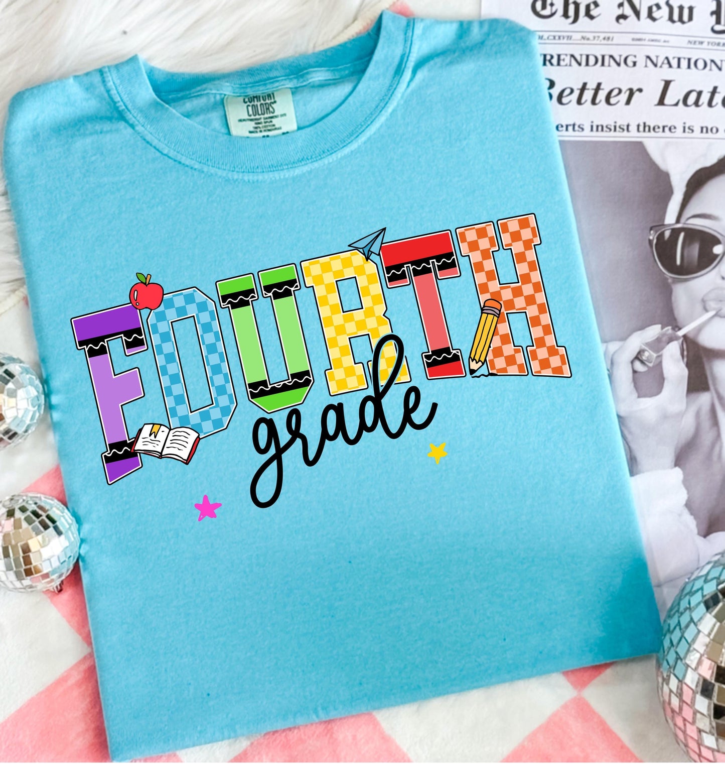 Fourth Grade Girl Back to School Shirt: 100% Cotton Youth Tee