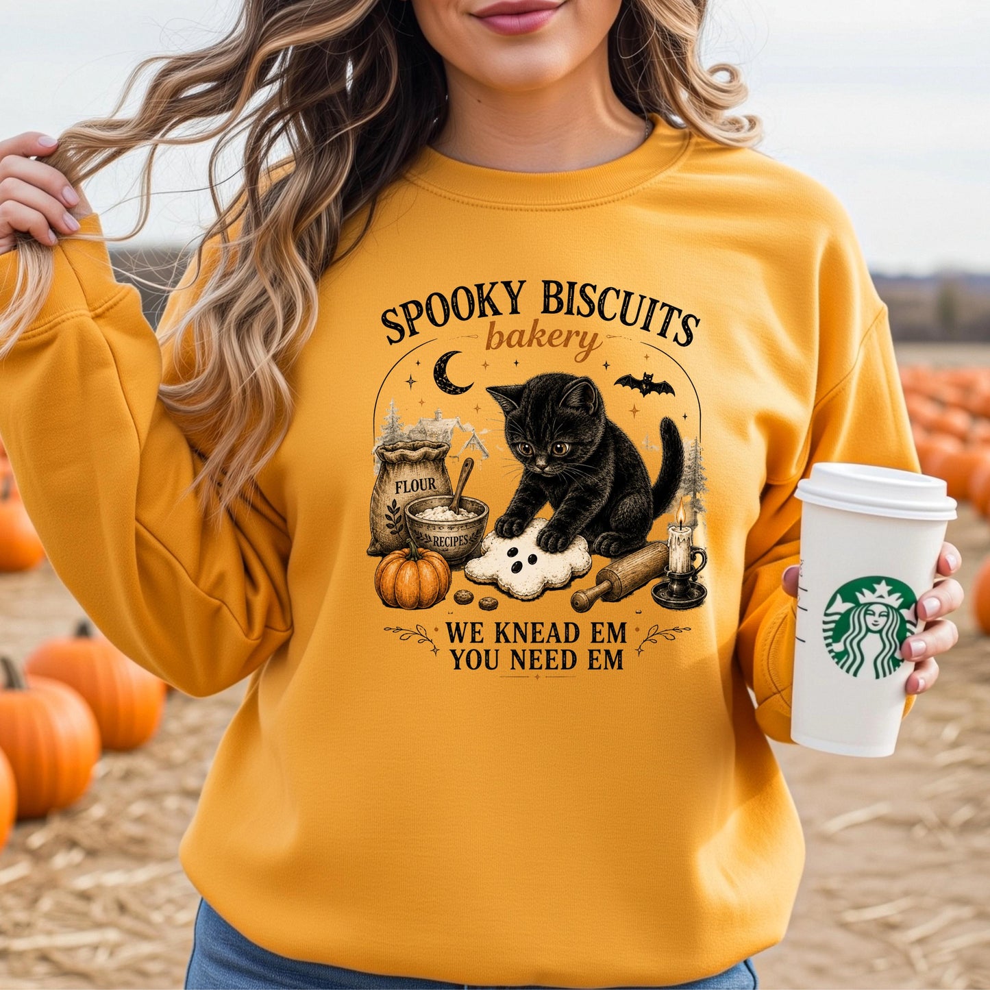 Cute Ghost Cats Halloween Sweatshirt, Black Cat Halloween Sweatshirt, Spooky Season Crewneck, Cute Fall Cat Sweatshirt, Ghost Lover Gift