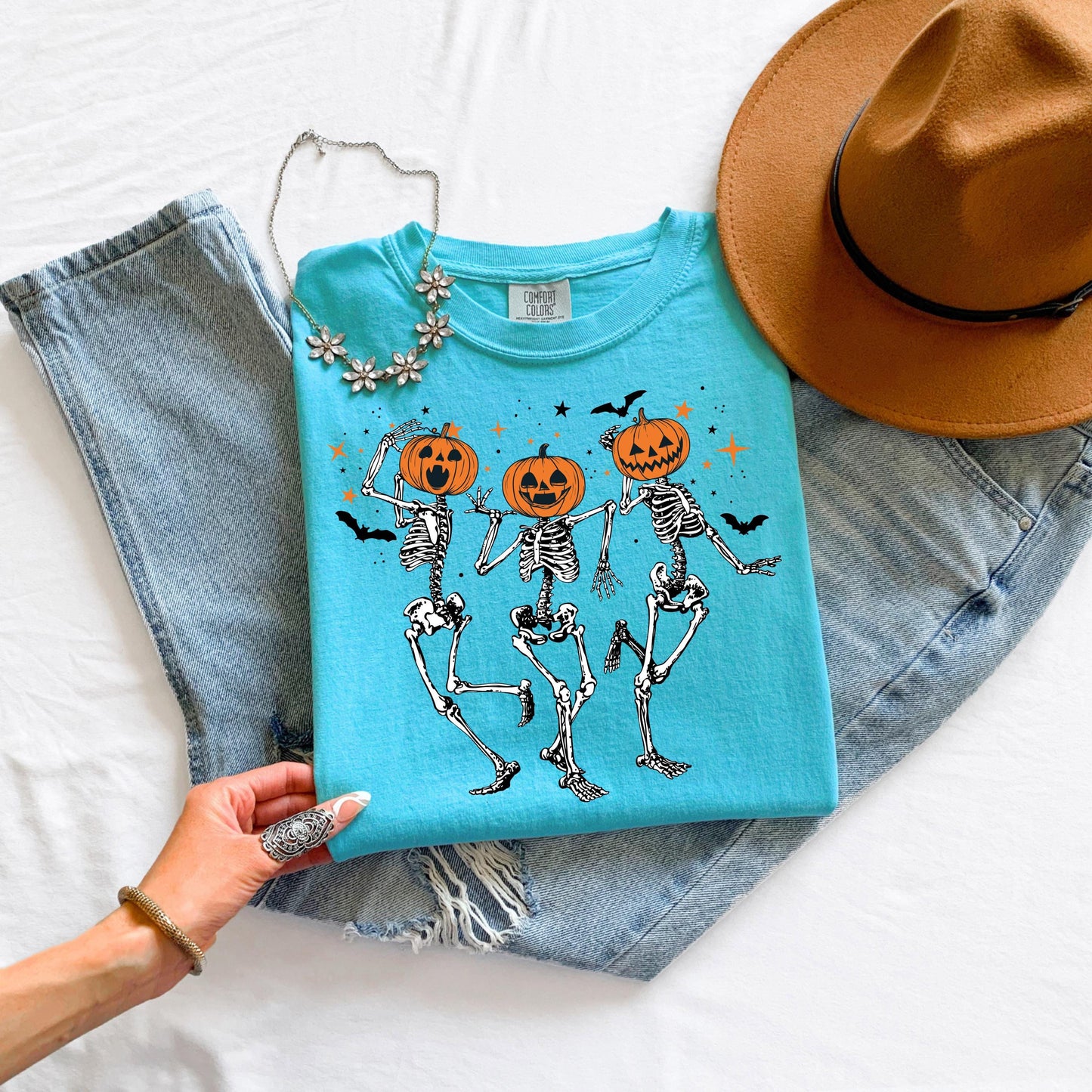 Pumpkin Skeleton Halloween Shirt, Vintage Pumpkin Head Tee, Spooky Fall Graphic Shirt, Cute Halloween Skeleton Tee, Autumn Shirt