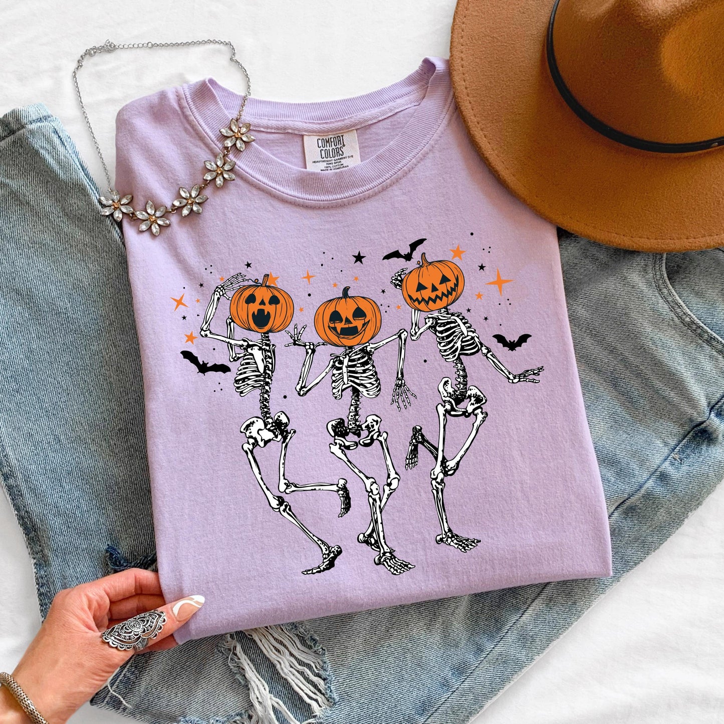 Pumpkin Skeleton Halloween Shirt, Vintage Pumpkin Head Tee, Spooky Fall Graphic Shirt, Cute Halloween Skeleton Tee, Autumn Shirt