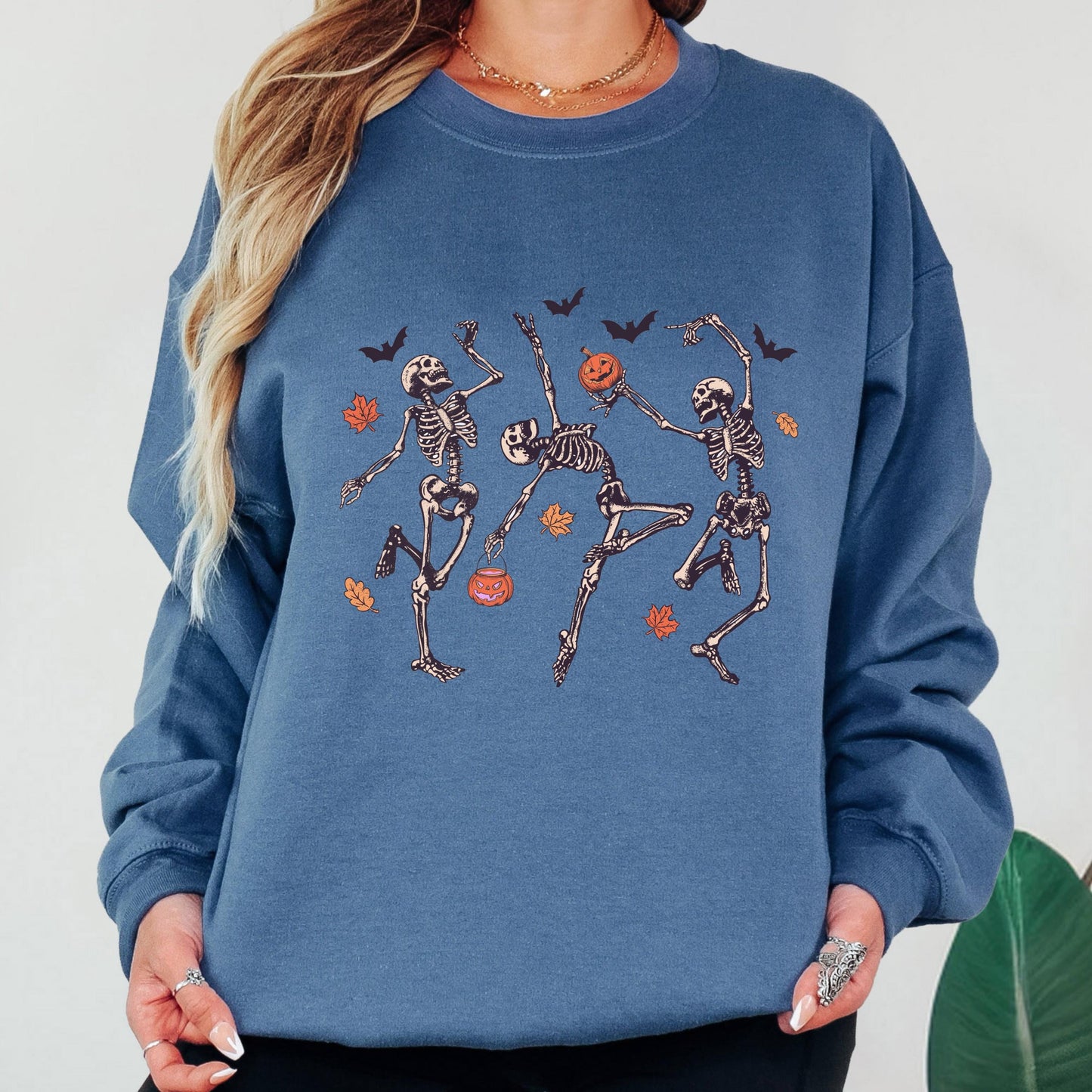 Dancing Skeleton Sweatshirt, Vintage Halloween Crewneck, Spooky Season Sweatshirt, Cute Skeleton Sweatshirt, Fall Crewneck Gift