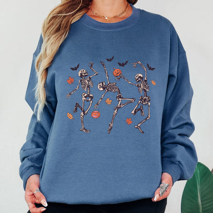 Dancing Skeleton Sweatshirt, Vintage Halloween Crewneck, Spooky Season Sweatshirt, Cute Skeleton Sweatshirt, Fall Crewneck Gift