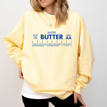 Comfort Colors® Salted Butter T-shirt, Stick Of Butter Sweatshirt, Funny Baker Gift, Baking Shirt, Foodie Chef Shirt, Butter Lover Gift