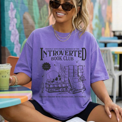 Introverted Book Club Shirt, Book Lover Shirt, Reading Shirt
