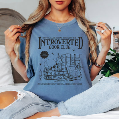Introverted Book Club Shirt, Book Lover Shirt, Reading Shirt