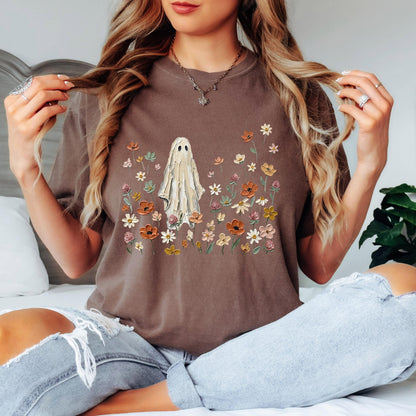 Cute Ghost Shirt, Halloween Ghost Tee, Vintage Halloween Shirt, Spooky Season Tee, Comfort Colors Shirt