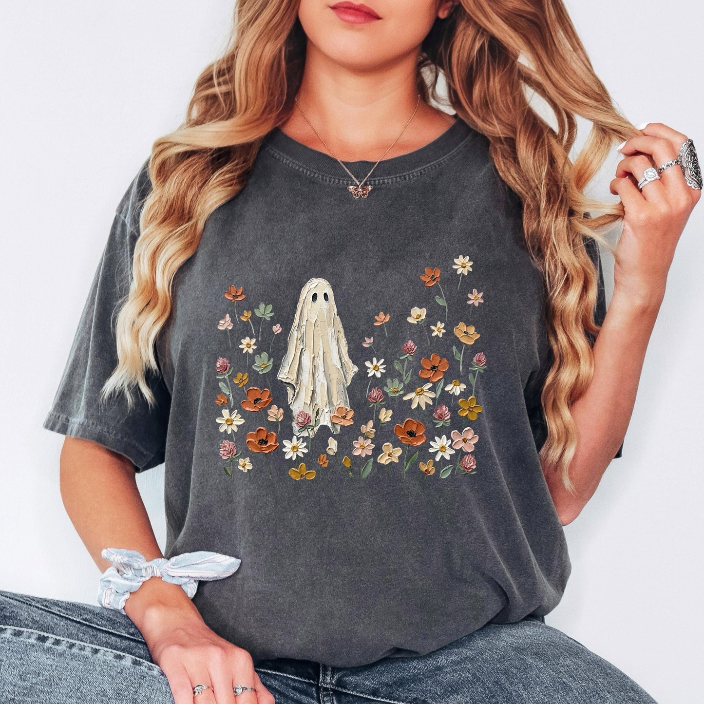 Cute Ghost Shirt, Halloween Ghost Tee, Vintage Halloween Shirt, Spooky Season Tee, Comfort Colors Shirt