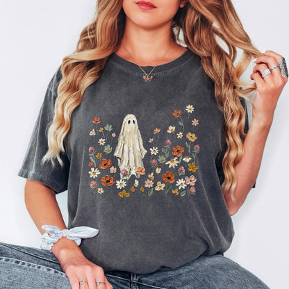 Cute Ghost Shirt, Halloween Ghost Tee, Vintage Halloween Shirt, Spooky Season Tee, Comfort Colors Shirt