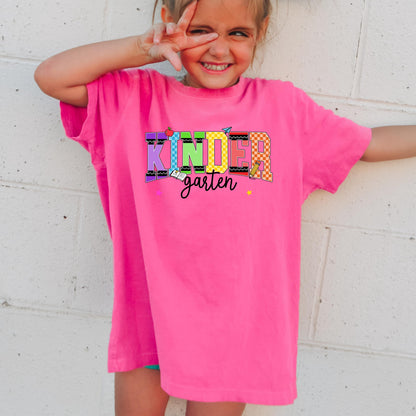 Kindergarten shirt first day of school girl outfit back to school shirt cute school photo shirt meet the teacher shirt gift for son kids top