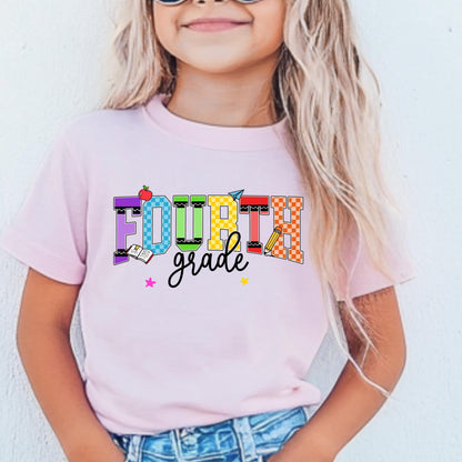Fourth Grade Girl Back to School Shirt: 100% Cotton Youth Tee