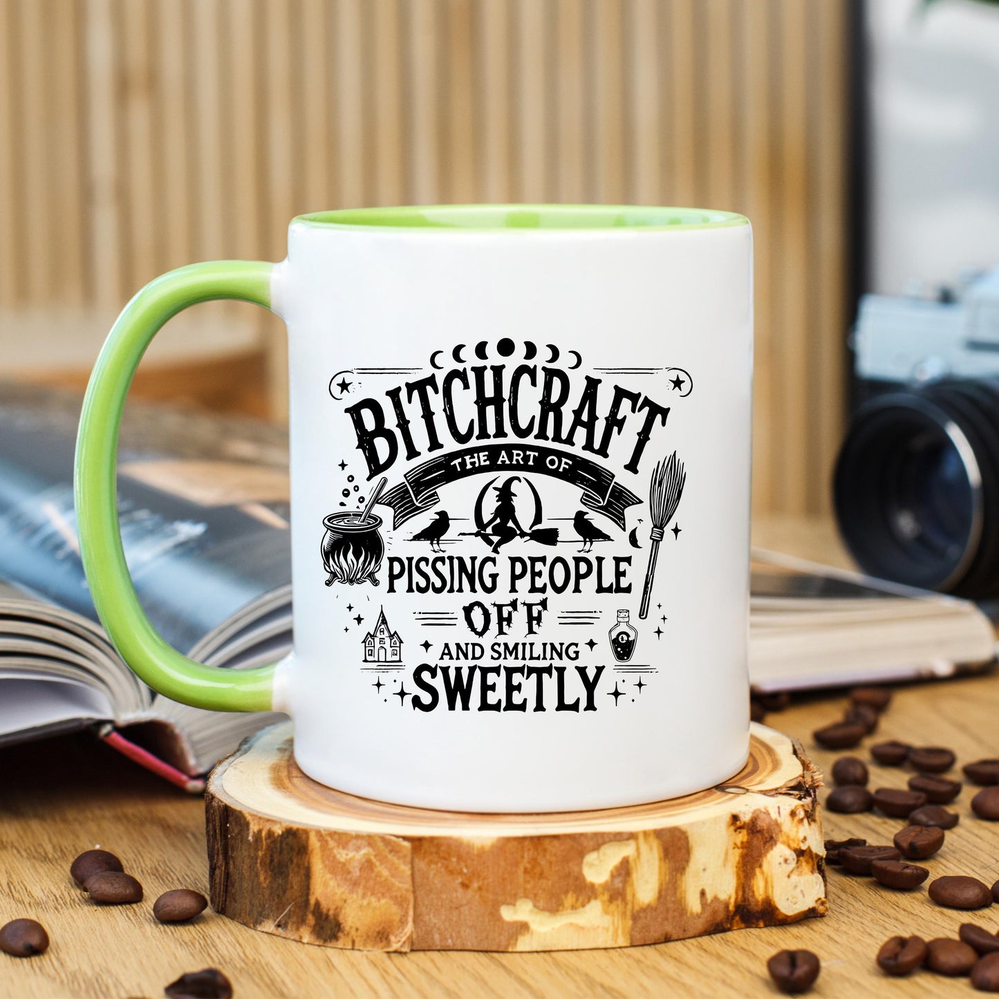 Funny Witch Mug, Bitchcraft Coffee Mug, Halloween Coffee Cup, Witch Gift Mug, Sarcastic Witch Mug, 11oz 15oz Ceramic Mug
