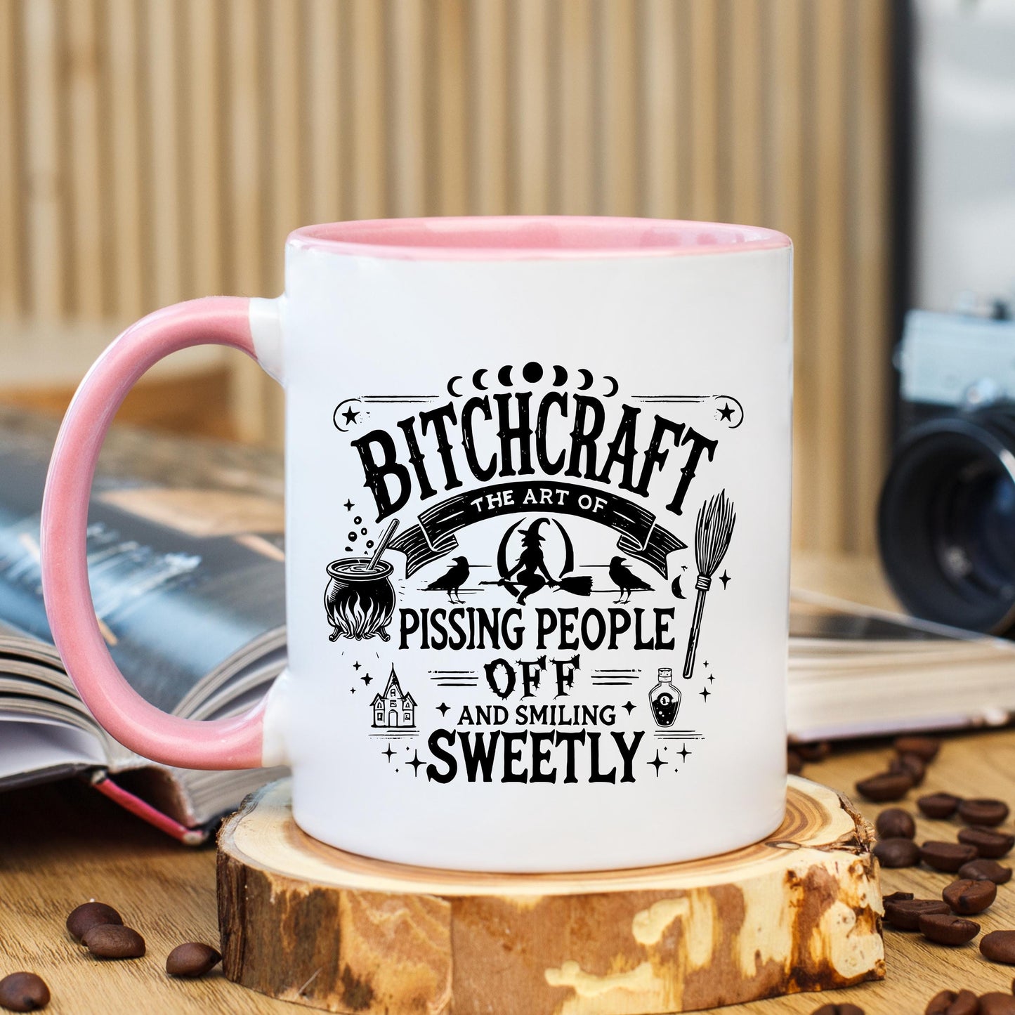 Funny Witch Mug, Bitchcraft Coffee Mug, Halloween Coffee Cup, Witch Gift Mug, Sarcastic Witch Mug, 11oz 15oz Ceramic Mug