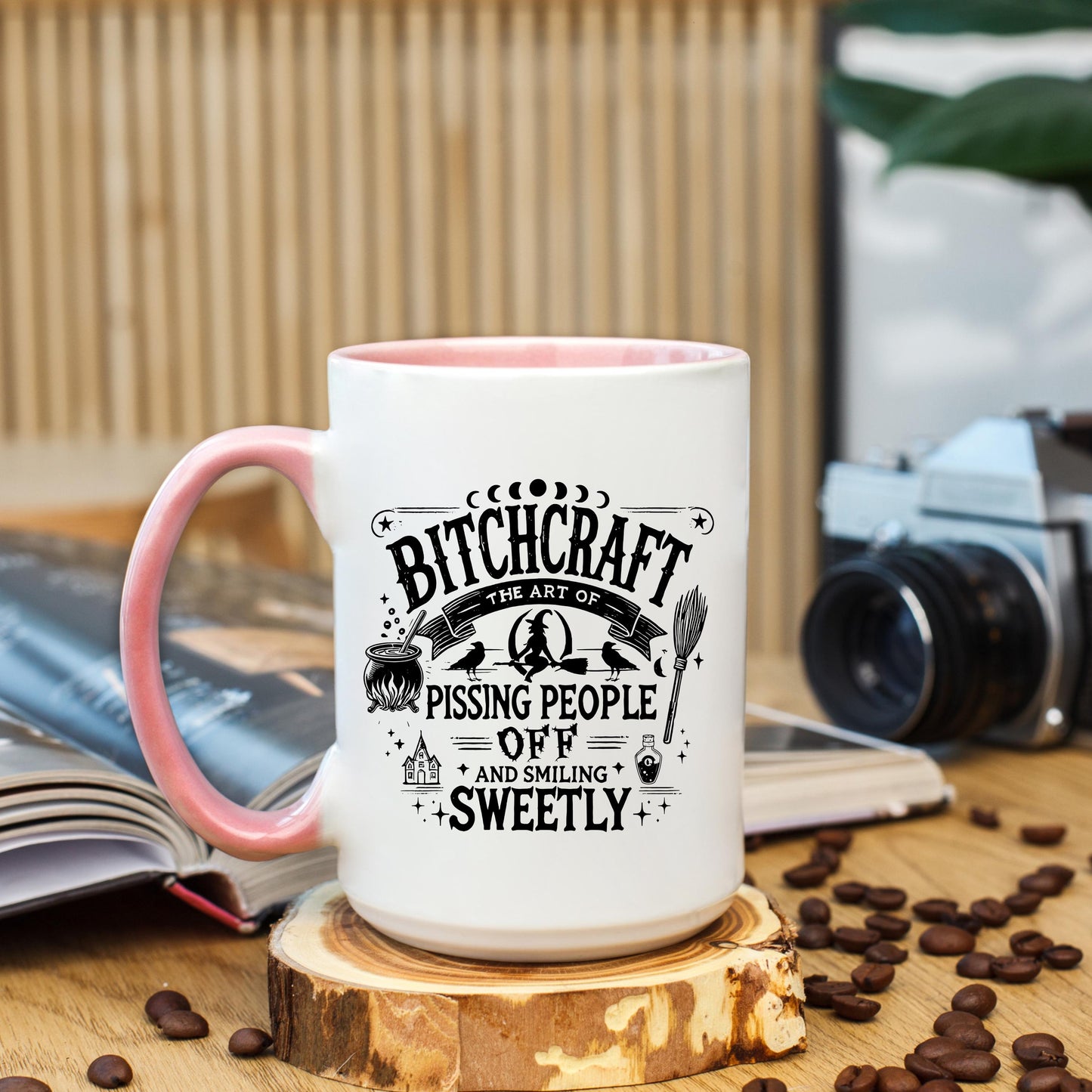 Funny Witch Mug, Bitchcraft Coffee Mug, Halloween Coffee Cup, Witch Gift Mug, Sarcastic Witch Mug, 11oz 15oz Ceramic Mug